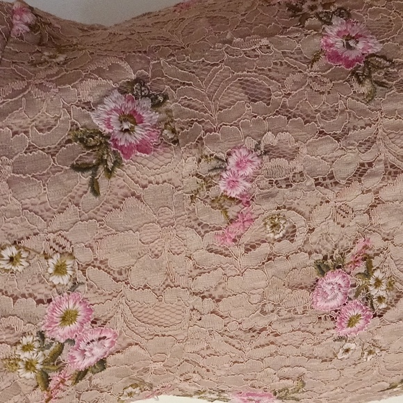 Sexy Lace floral pink backless dress - Picture 11 of 15